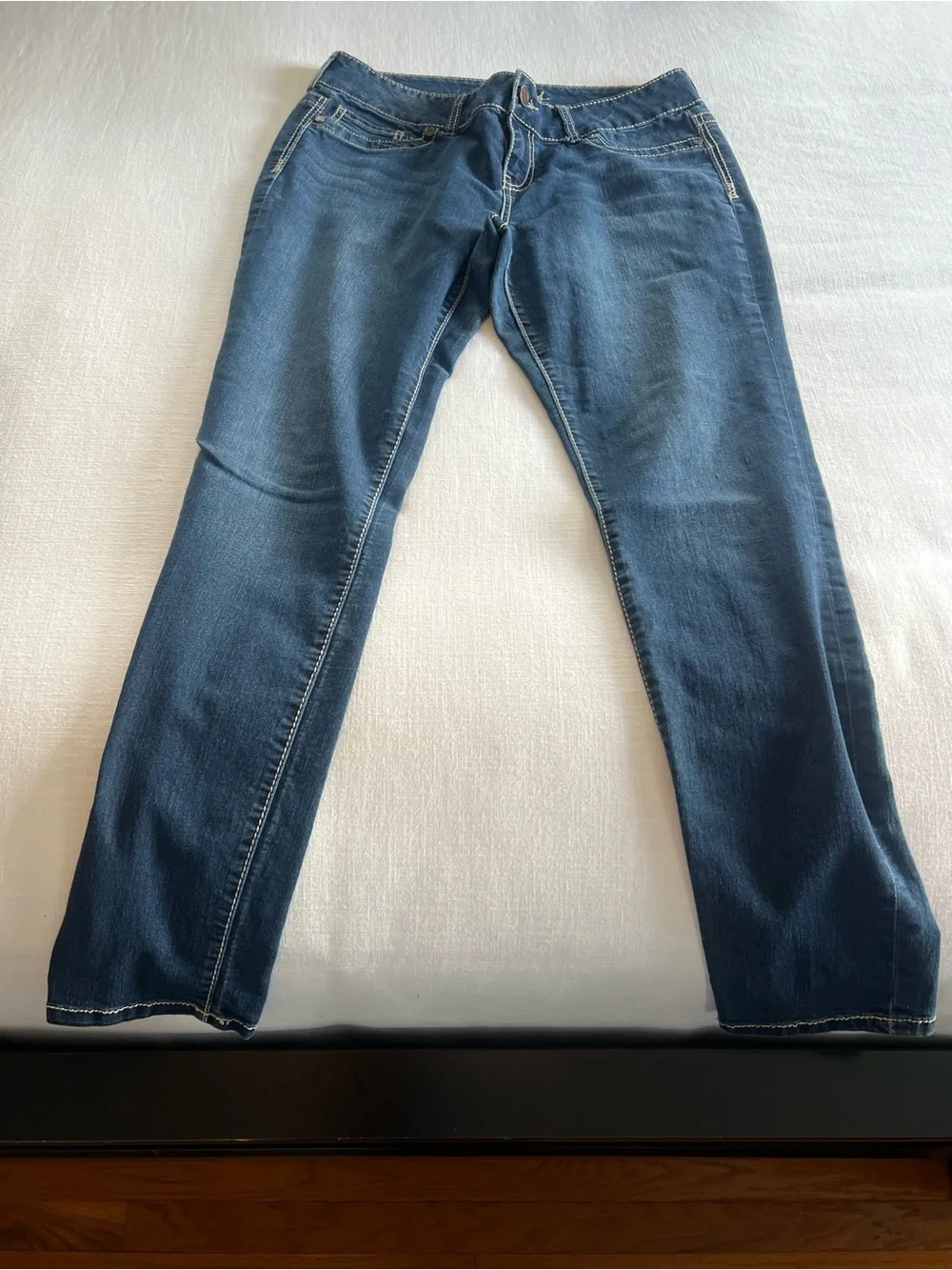 Maurices Women's Straight Leg Dark Blue Denim Jeans